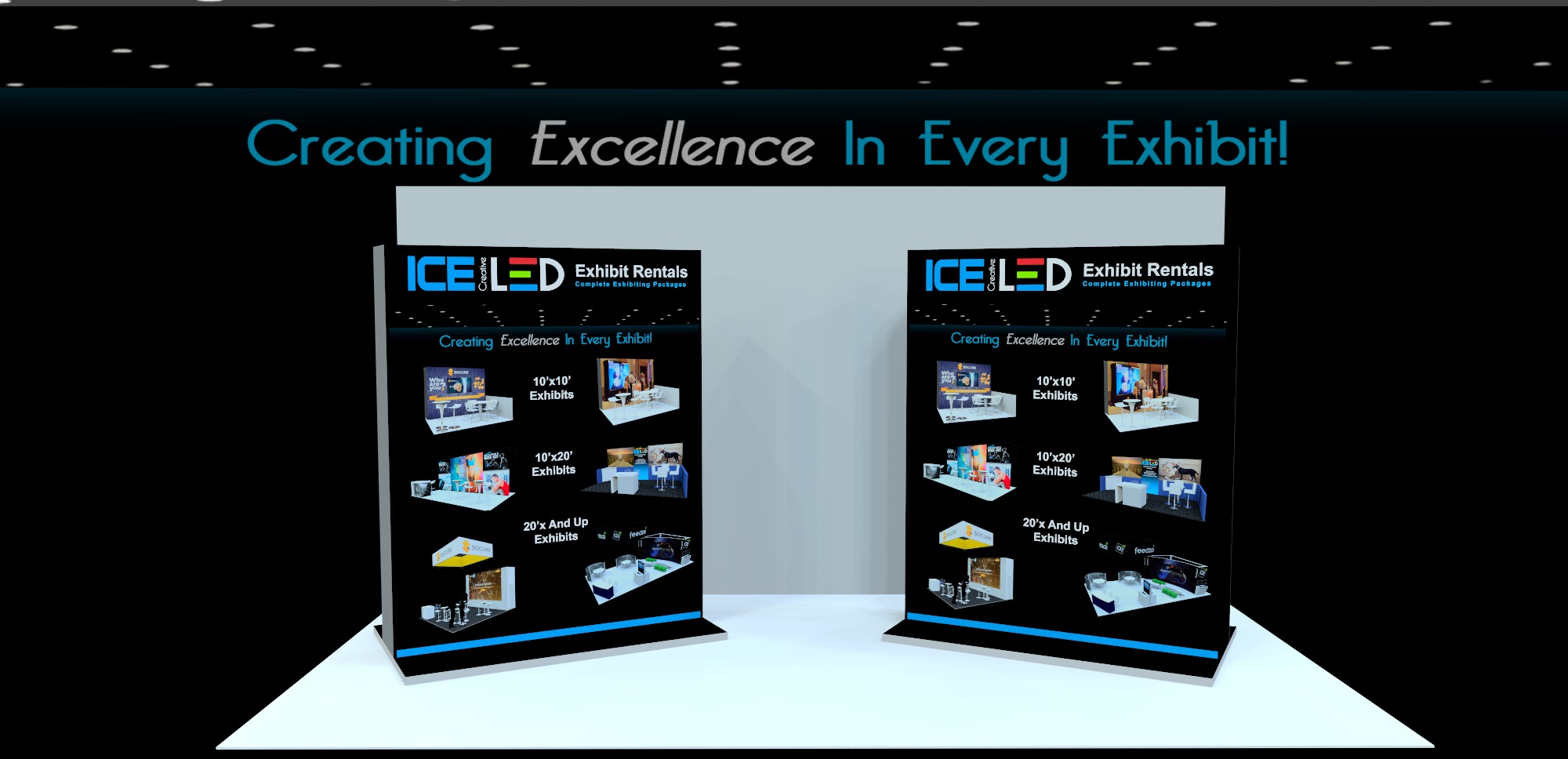 seamless video wall poster for trade show or store